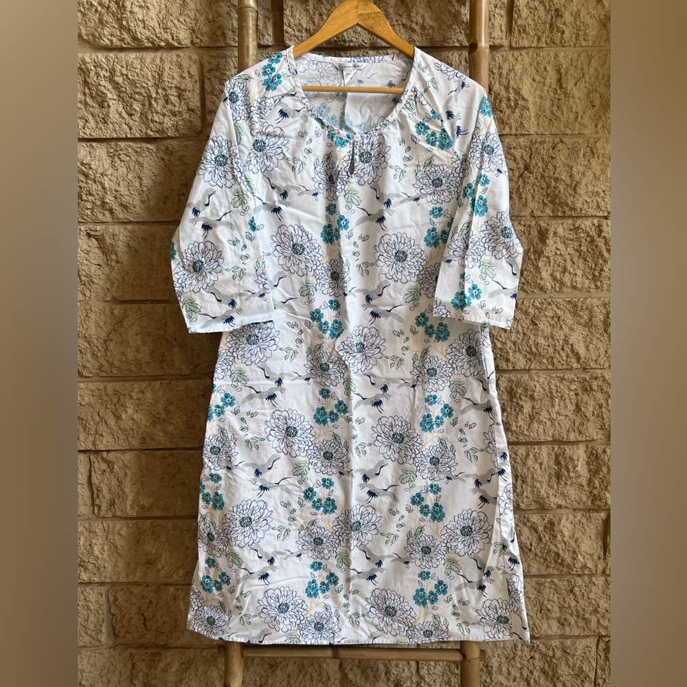 Elegant Floral Women's Pajama Dress